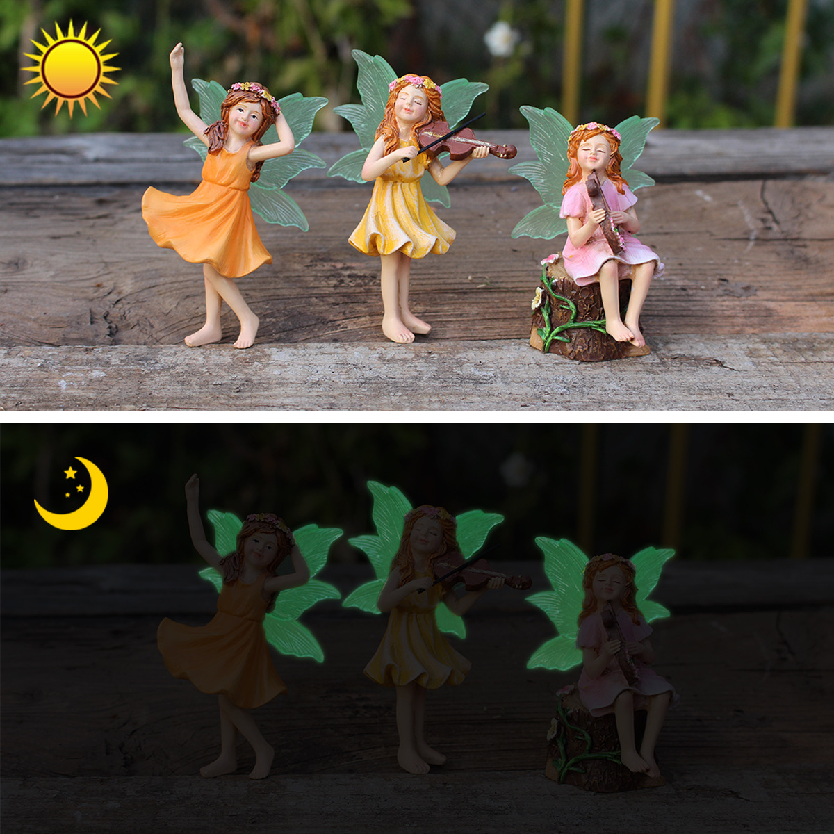 Outdoor Garden Flower Fairy Plug-in Resin Decoration Outdoor Yard Villa Homestay Courtyard Balcony Layout Flower Fairy
