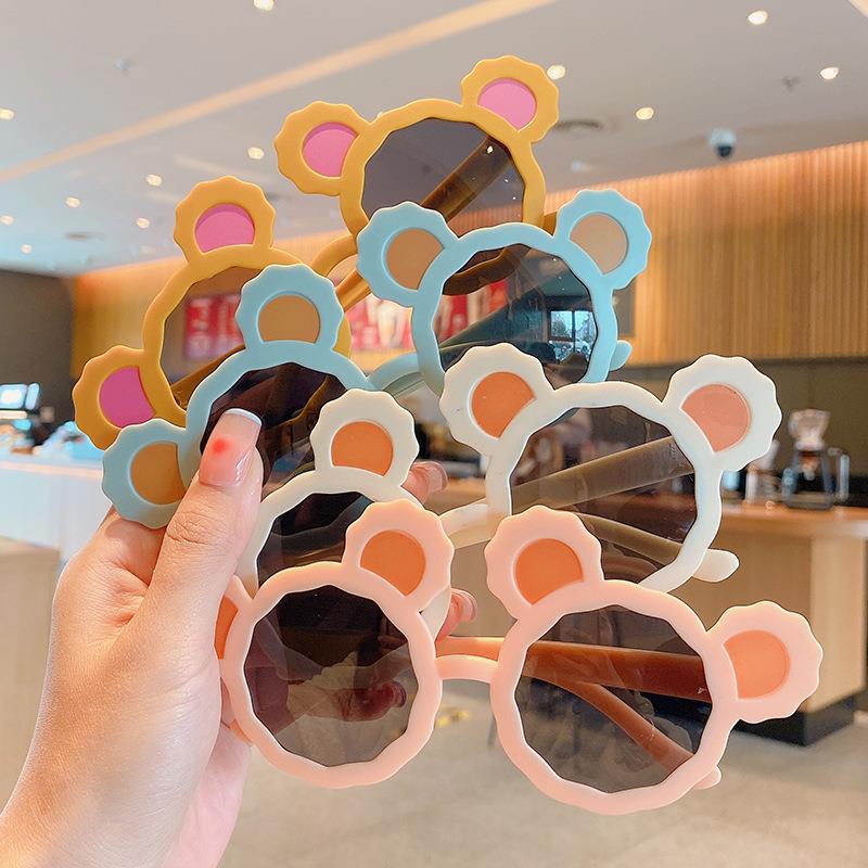 New Children's Sunglasses Cute Cartoon Mickey Mouse Ear Sun Glasses Fashion Versatile UV Protection Sunglasses