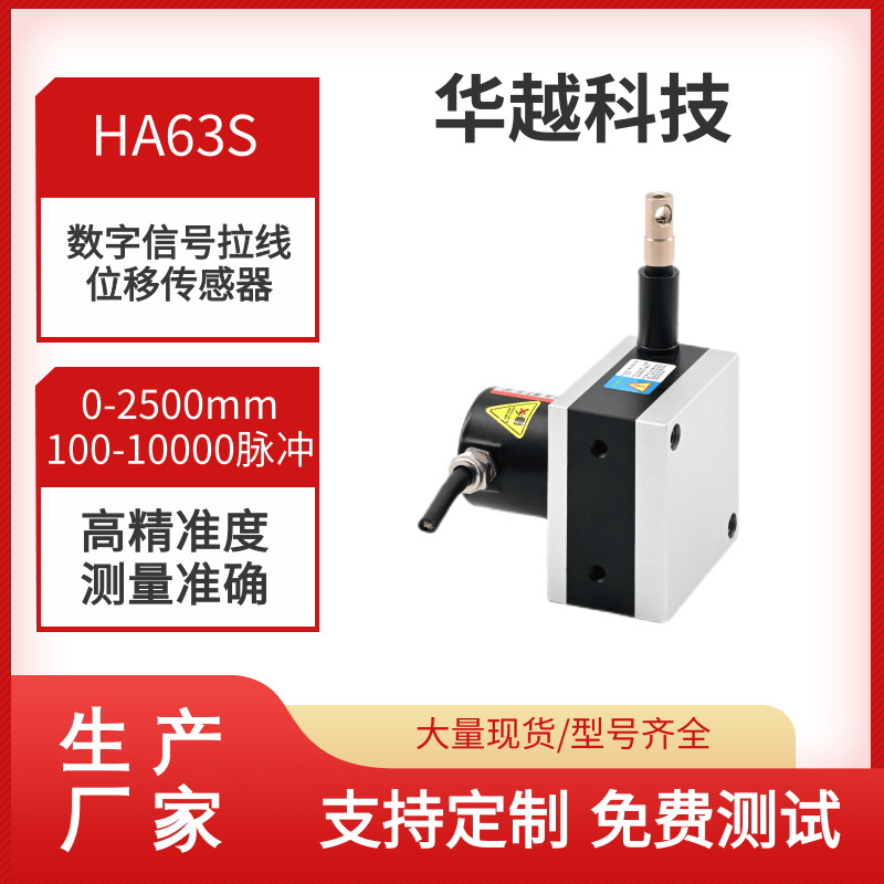 絶対値エンコーダ HA63S ロープ式 2.5m ロープ集電極オープンドライバ出力電子定規|undefined