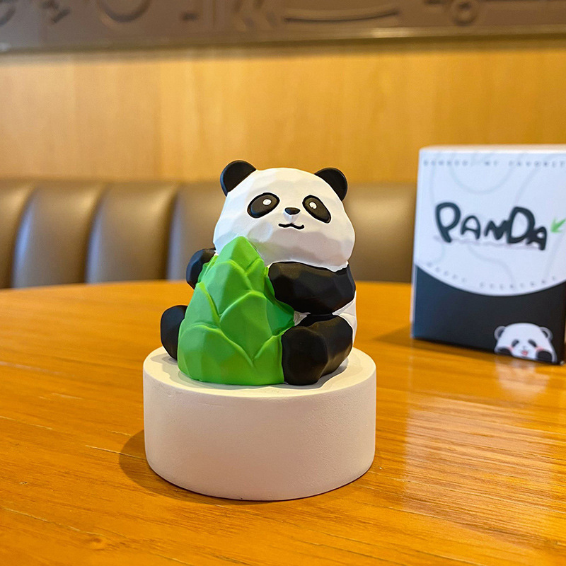 Оригинальные украшения из серии панда в стиле резьбы по дереву - стиль стрельбы из бамбука