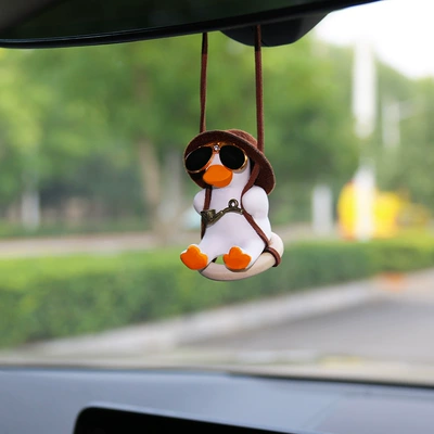 Pendant, Car Interior Decoration – Car hanging - brown-hat-pipe-duck-sunglasses