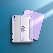 适用iPad10代/11代保护套 两折支架亚克力壳书本翻盖皮套定制直销