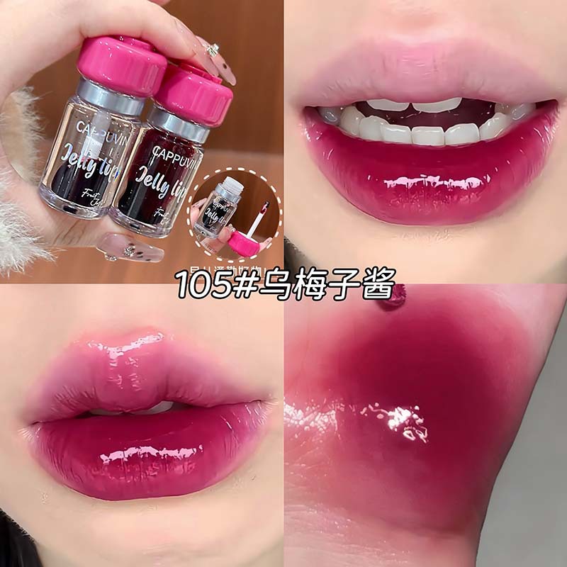 Capovini hongos esmalte labial transparente, espejo transparente de agua, blanqueamiento de cubierta de marca labial, maquillaje, lápiz labial transfronterizo