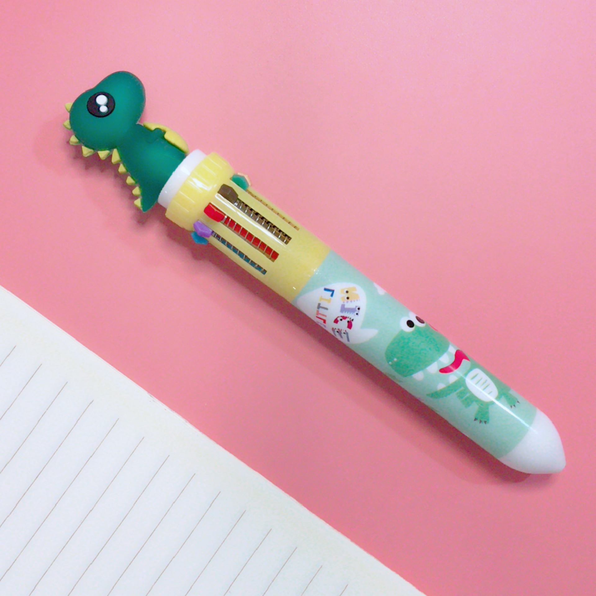 Papelería creativa bolígrafo de diez colores de dibujos animados estudiante color diario pluma chica corazón multicolor prensa bolígrafo al por mayor