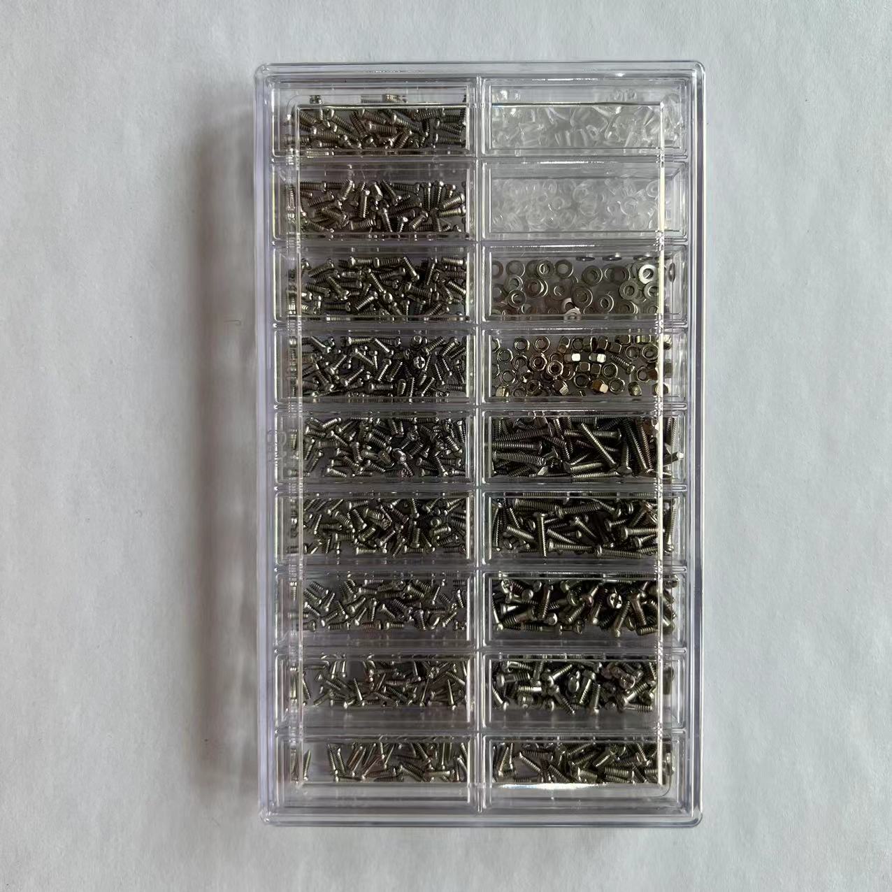 厂家直销！12格螺丝，18格螺丝，1000pcs眼镜螺丝，钟表螺丝套装
