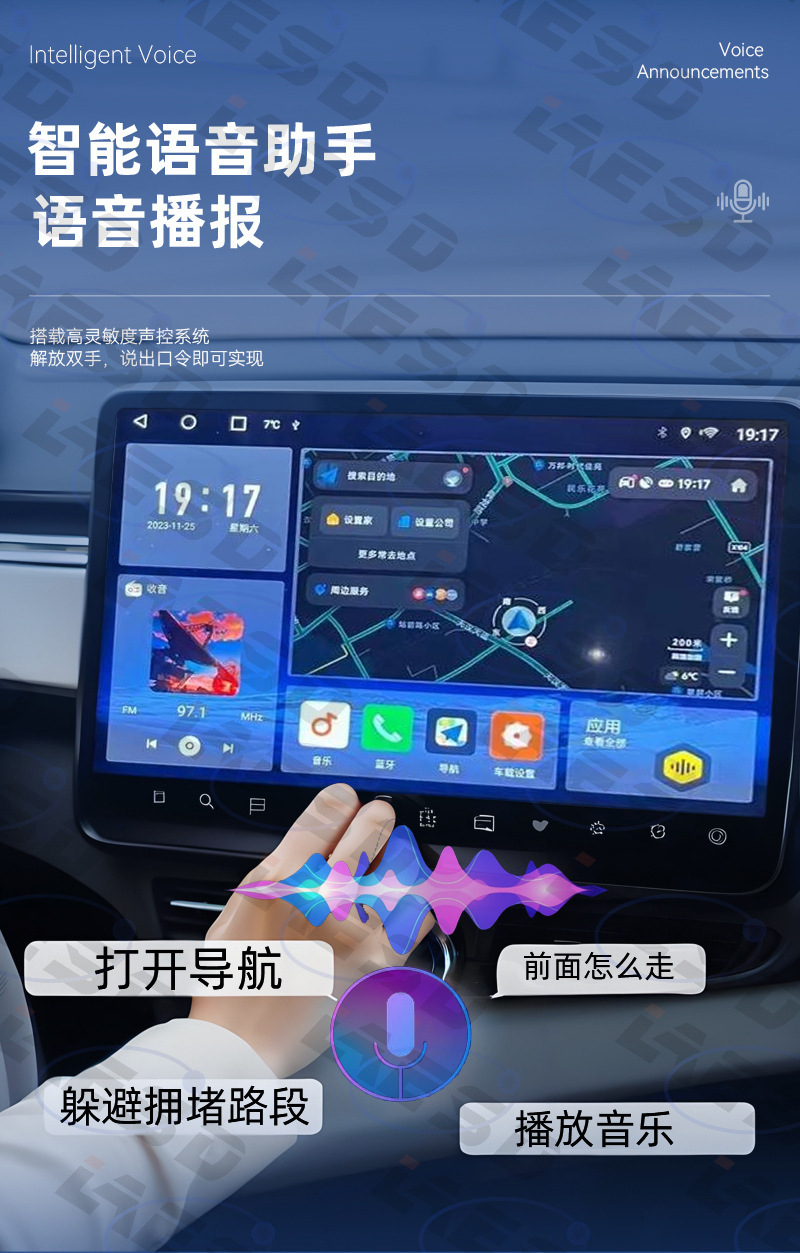 Cross-Border Smart Car-Machine Connectivity Four-In-One Screen Mirroring Carplay Module Reverse Control Wireless Carplay Box