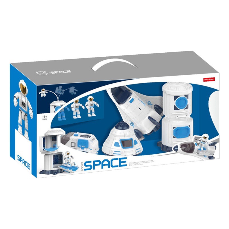 Transfronterizo niños eléctrico acústico-óptico cohete Transbordador Espacial OVNI nave espacial radar vehículo cápsula espacial ciencia y educación Juguetes