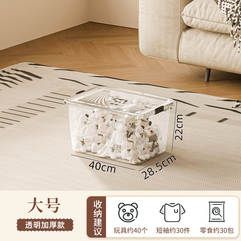 収納ボックス蓋付き家庭用衣類玩具スナック本手提げ収納ボックス大容量プラスチック整理ボックス卸売り|undefined