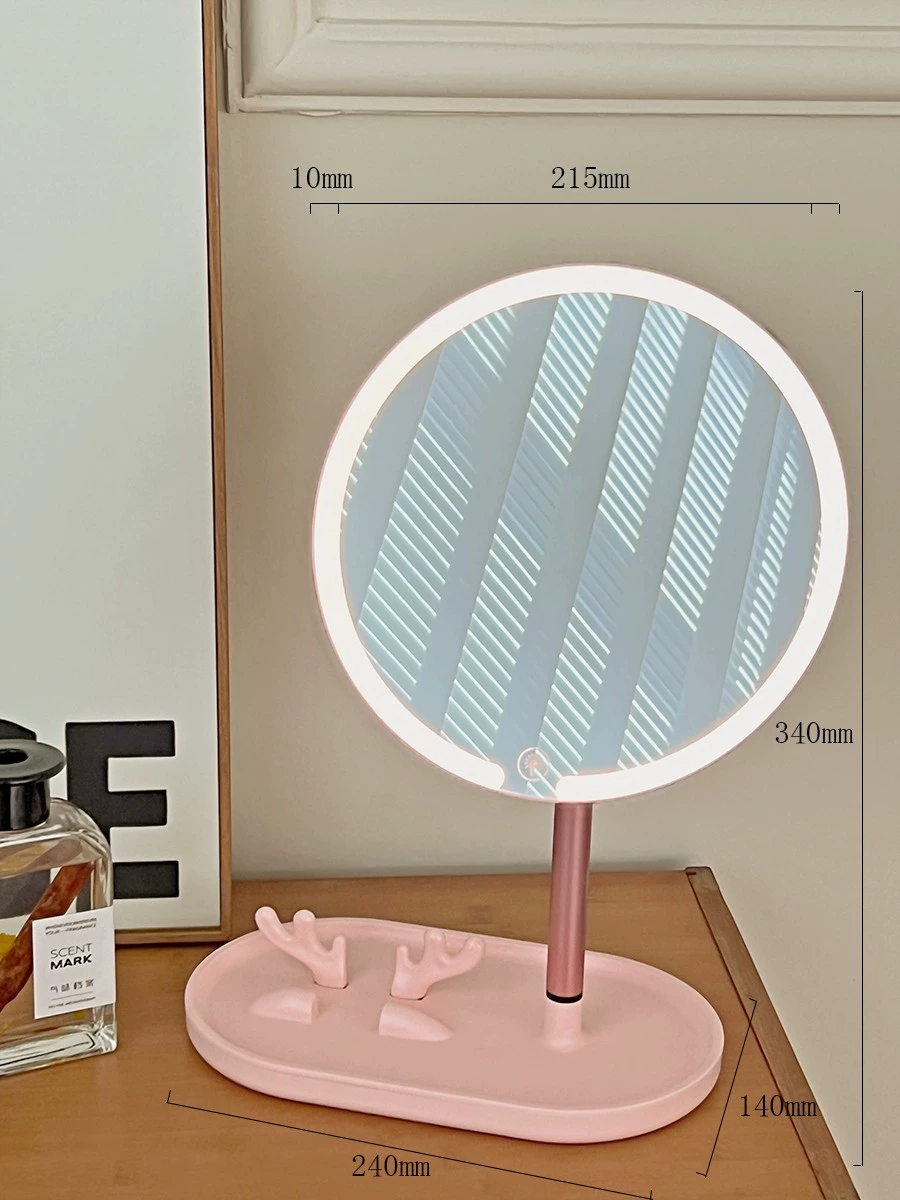 Столик с умным LED-подсветлением для студентов, зеркало