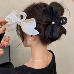 拥有温柔~高级感褶皱蝴蝶结抓夹大号2025新款潮后脑勺超仙鲨鱼夹