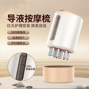 Cross-Border Electric Hair Applicator Essential Oil Liquid Guide Comb Applicator Hair Growth Roller Ball Applicator Comb Scalp Applicator