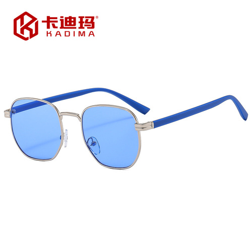 New Korean style metal frame multi-color sunglasses summer anti-UV sunglasses high-end cross-border trendy sunglasses