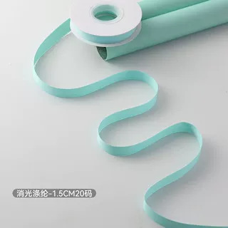 Serie de siete colores cordier azul menta de alta textura ramo de flores de cinta de color sólido cinta de regalo embalaje florista decoración