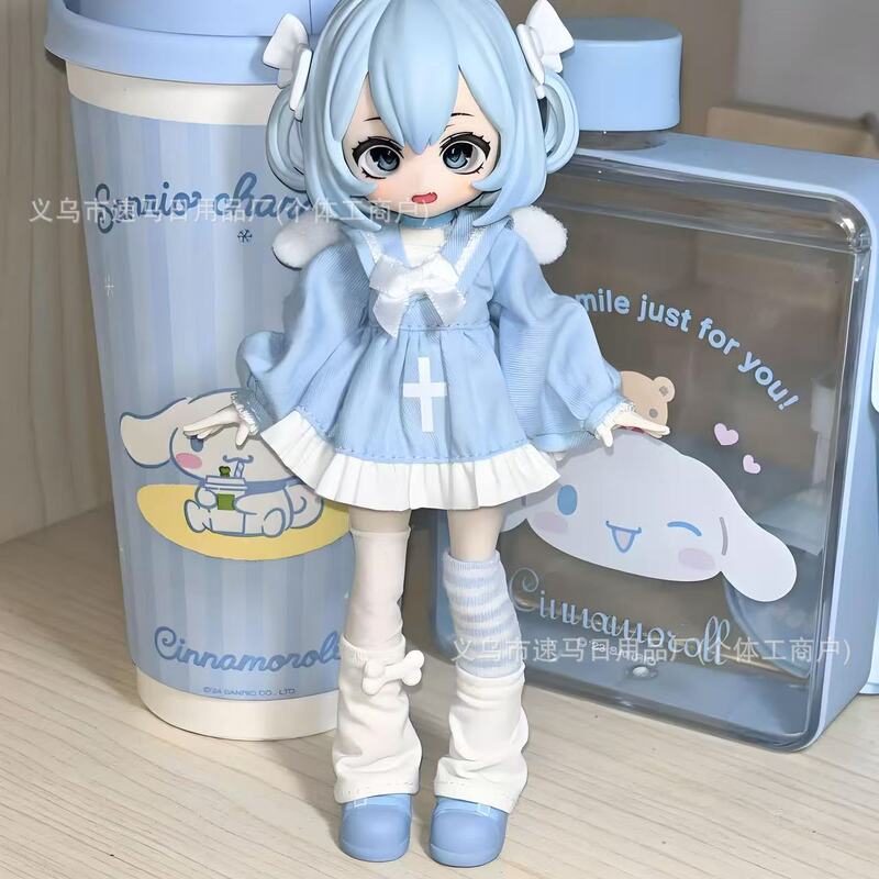 OB11子供服かわいい青い少女系プリンセスワンピースp9 gsc12分bjd脱出体人形服|undefined