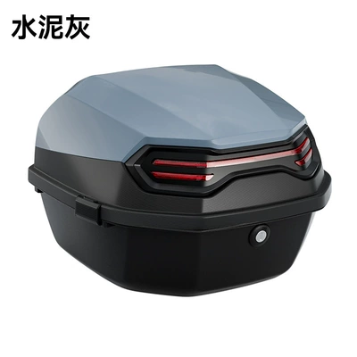 Motorcycle Safety Supplies and Enlarged Version, Electric Vehicle - extra-large-explorer-cement-gray-free-installation-accessories-single-tail-box