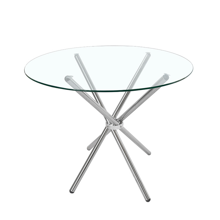 Mesa de comedor de vidrio temperado personalizada mesa de comedor de vidrio temperado lujoso mesa de negociación de alta calidad mesa de comedor casera silla