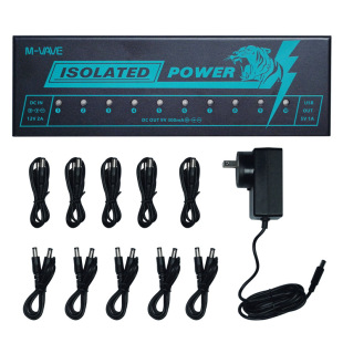 Isolation Power Supply Guitar Effector 10-Way Power Supply for 9V 1-Way 5V Guitar Accessories Practice Music