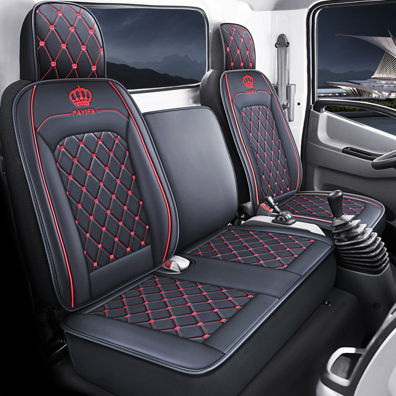 2023 nueva corona de cuero / cuero seda de hielo Futian Jiangling Jianghuai camión ligero cojín de automóvil principal y copiloto de camión