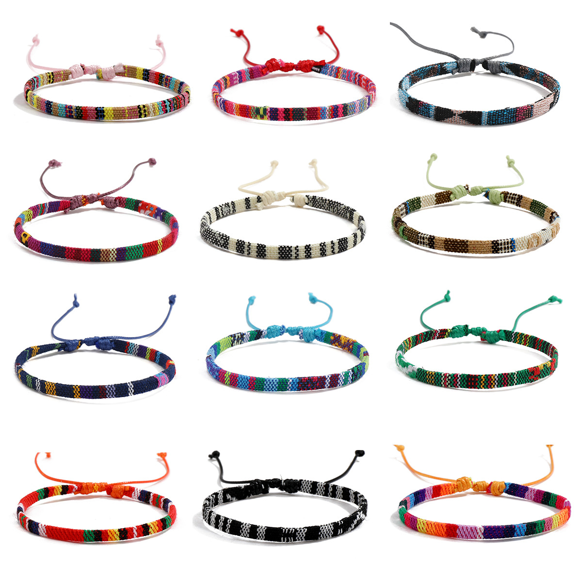 Wholesale Jewelry Bohemian Colorful Cloth Knitting Bracelets display picture 1