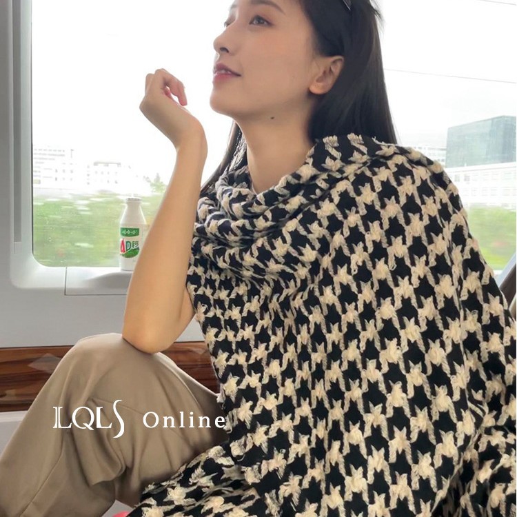 2021 estilo coreano moda Otoño e invierno nuevo tridimensional bufanda de pata de gallo Pequeño Libro Rojo todo partido Cachemira chal bufanda