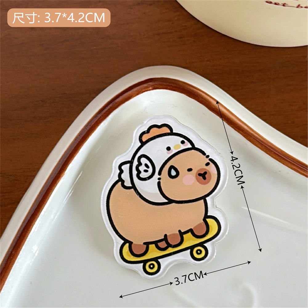 Tengyi ins viento lindo de dibujos animados acrílico cachorro broche insignia al por mayor ropa bolso colgante joyería pin