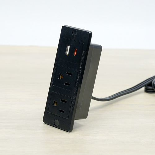 Factory standard PD20W embedded furniture desktop plug with US standard USB-C fast charging American TYPE-C power strip