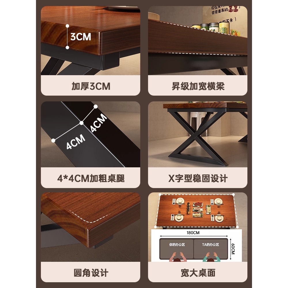 Mesa de comida rápida y silla restaurante restaurante restaurante restaurante de fideos snack bar sopa de arroz mesa de comedor de comedor comercial cuadrada mesa y silla combinación