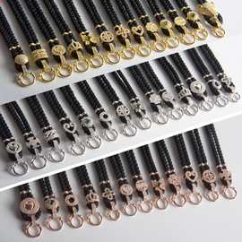 抖音爆款吊坠绳玉器翡翠卡扣绳高档925银款挂绳批发调节直播挂绳