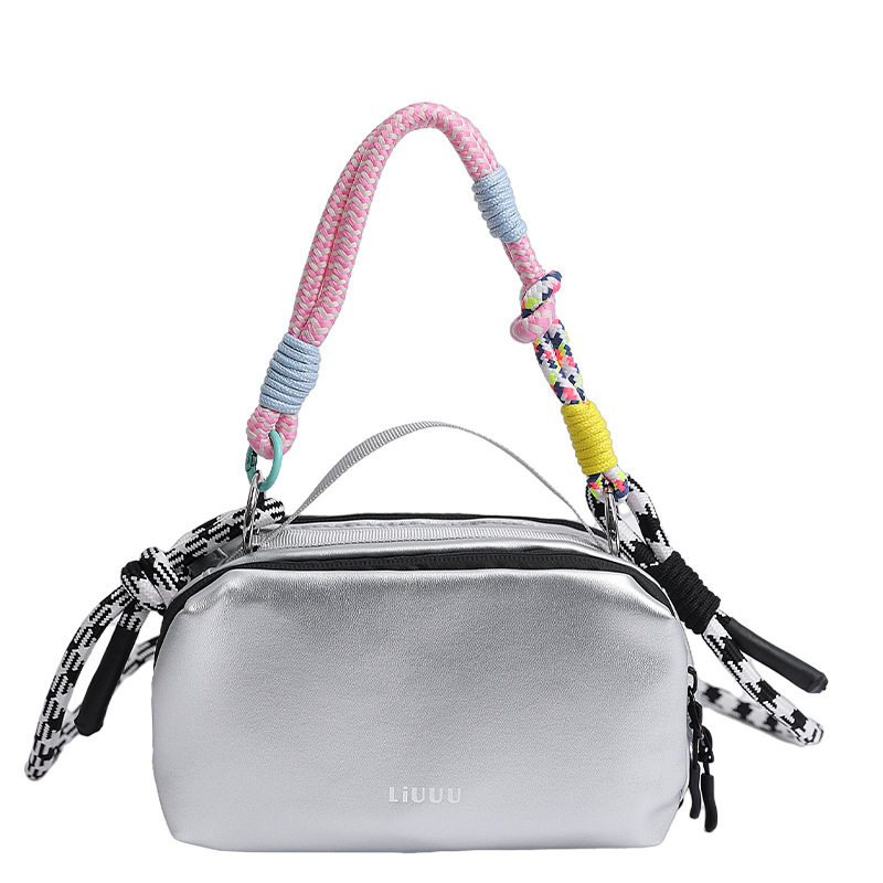 Bolso de moda coreano 2025 verano nuevo bolso femenino letras casuales bolso de hombro bolso de mensajero de lona simple marea