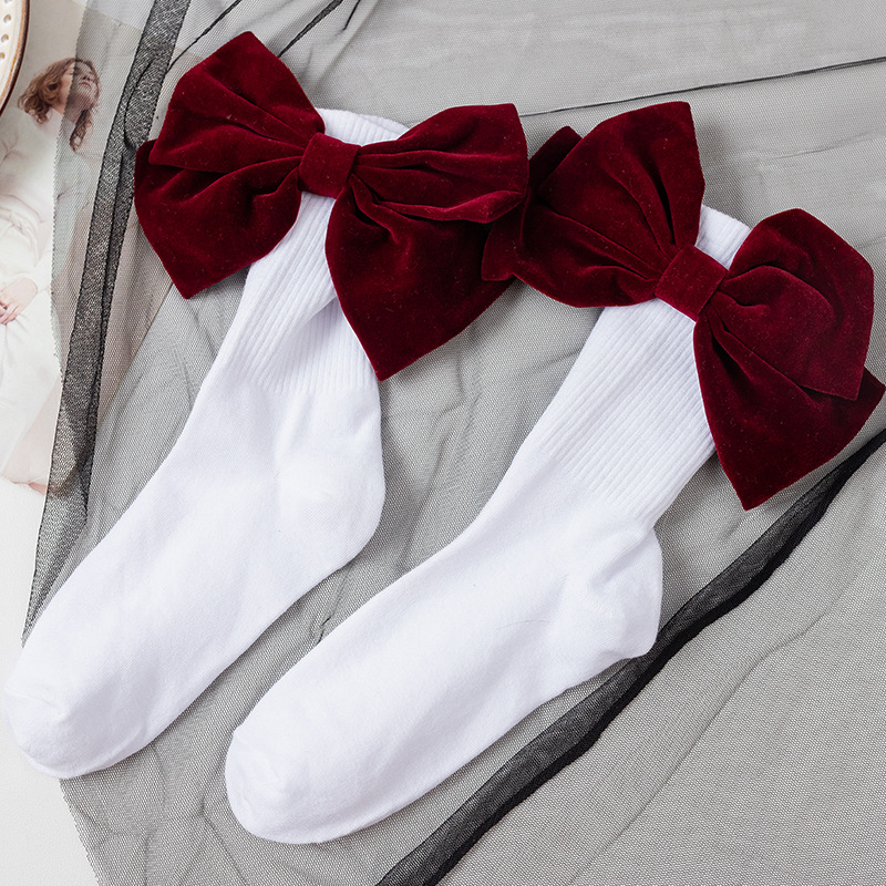Calcetines de las nuevas mujeres arco grande estilo Lolita estilo preppy calcetines JK personalidad dulce princesa calcetines al por mayor