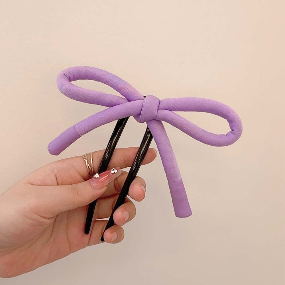 Dulce arco en forma de U, lindas bolas de cabeza, simple detrás de la cabeza, clipes de cabello modernos para las mujeres