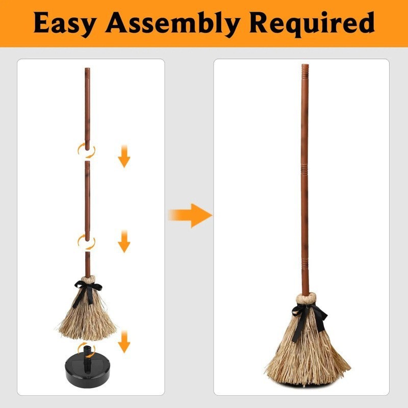 跨境新品Halloween-Floating Witch's Broom 魔法扫把 扭动的扫帚|undefined