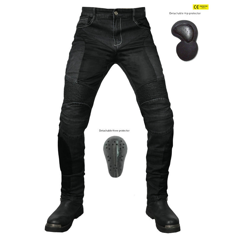 Loong biker motocicleta jeans hombres verano malla transpirable motocicleta pantalones al aire libre gota-resistente ciclismo Pantalones