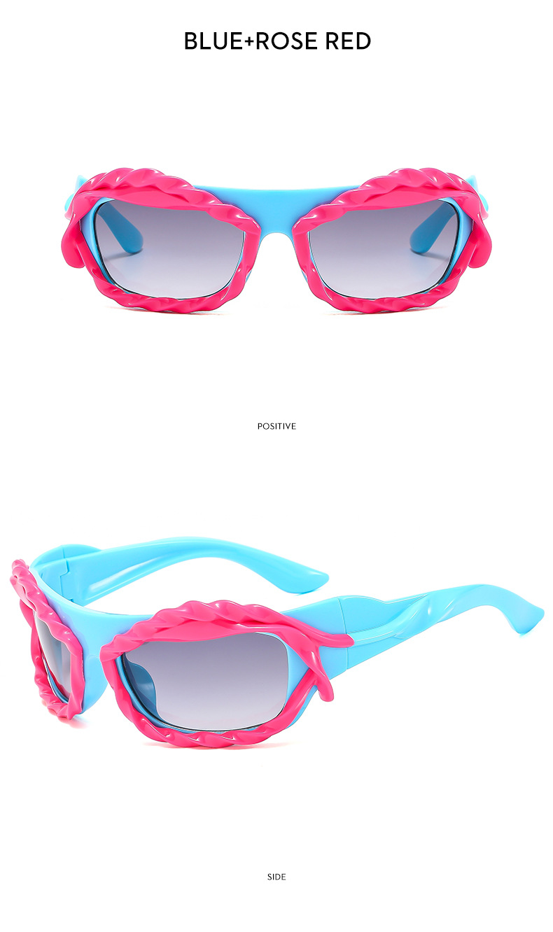 Y2K personality irregular shaped sunglasses European and American ins trend sunglasses Cyberpunk sunglasses_voghion.com