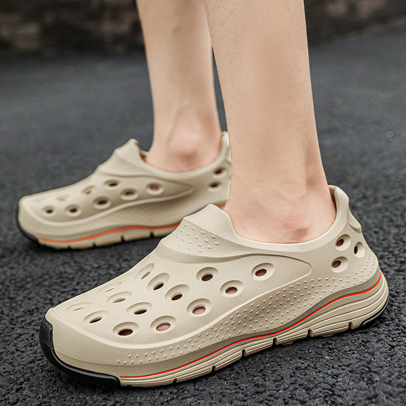 Factory Ready-Made Summer Men's Sandals, Men's Bag Heels, Men's Clogs, Personalized Outer Wear, New Breathable Driving Wholesale