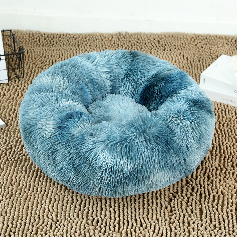 Perrera desmontable y lavable redondo de felpa nido de mascota gato nido cálido suministros para mascotas cama de perro cama del animal doméstico estera del animal doméstico