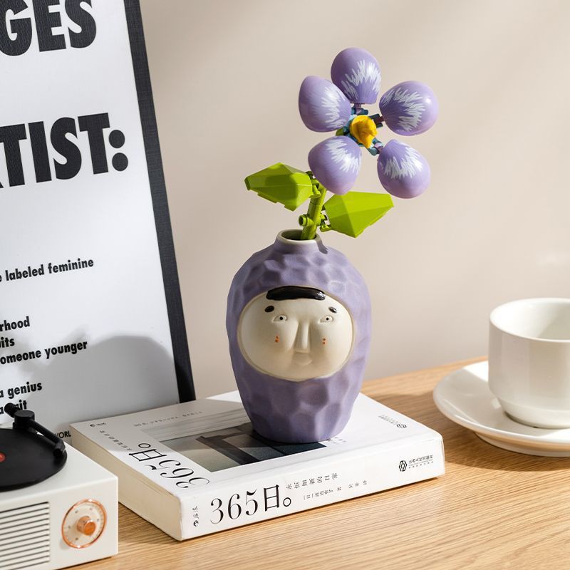 Creative Ceramic Ins Style Accessible Luxury High-End Vase High-End Living Room Flower Arrangement Tv Cabinet Desktop Entrance Decoration