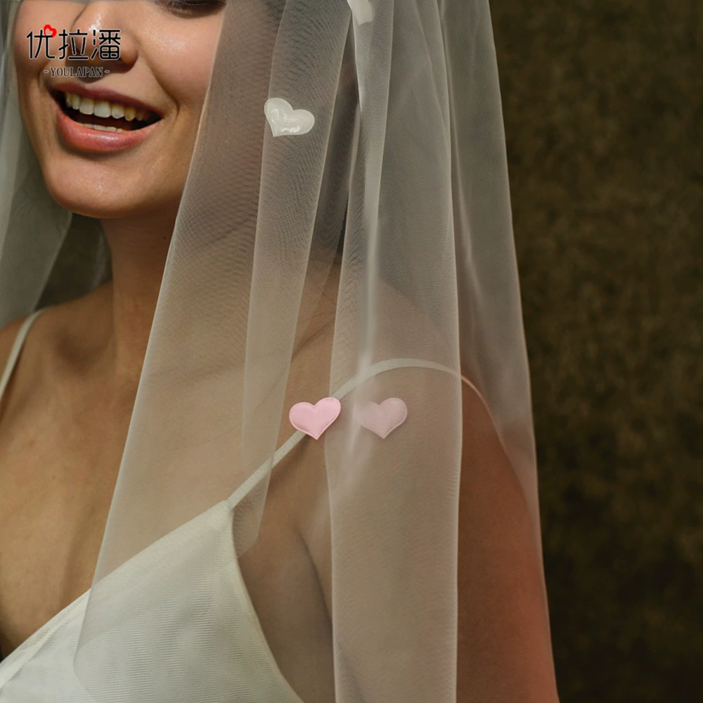 优拉潘 Fuchsia cute bride's veil for princess, (Cross-border trading)