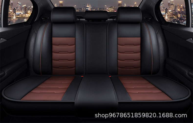 Car Seat Cushion, Universal for All Seasons, Full Surround Special Seat Cover, Breathable Perforated Leather Car Seat Cushion Cover for Summer, Universal Model