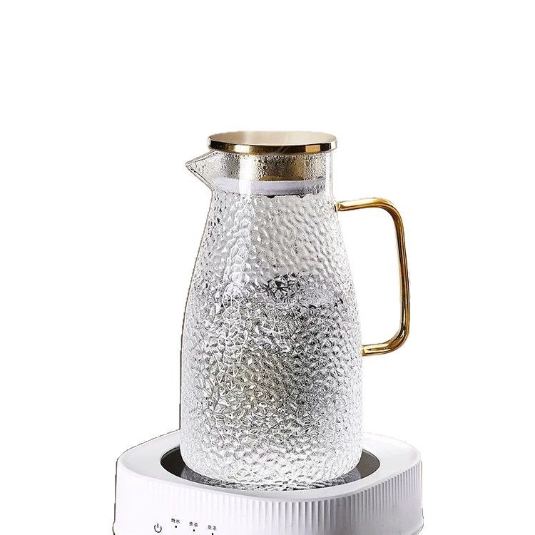 Botella de agua fría engrosada al por mayor vidrio de borosilicato resistente a altas temperaturas para el hogar de gran capacidad botella de agua hervida fría juego de tetera