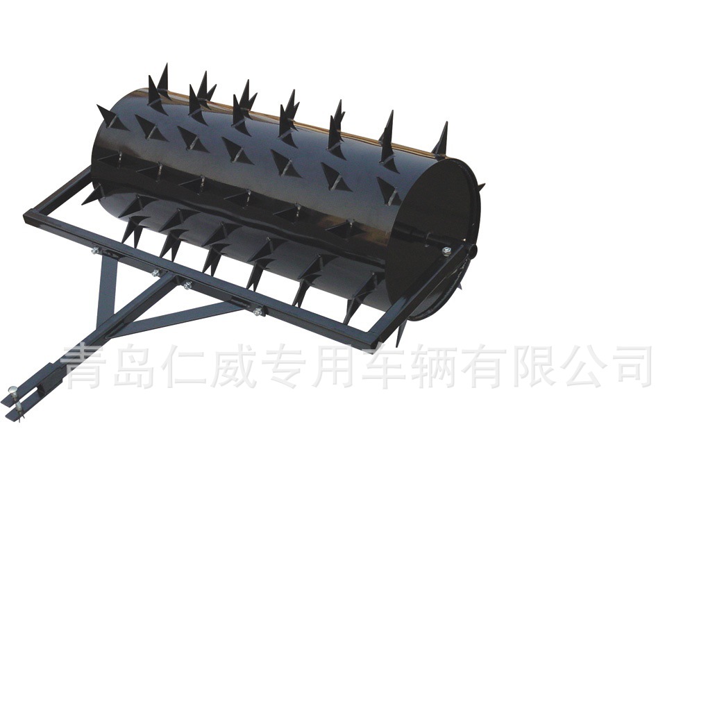 36寸覆膜机后滚筒轮  草坪松土滚子  草坪滚筒带钉