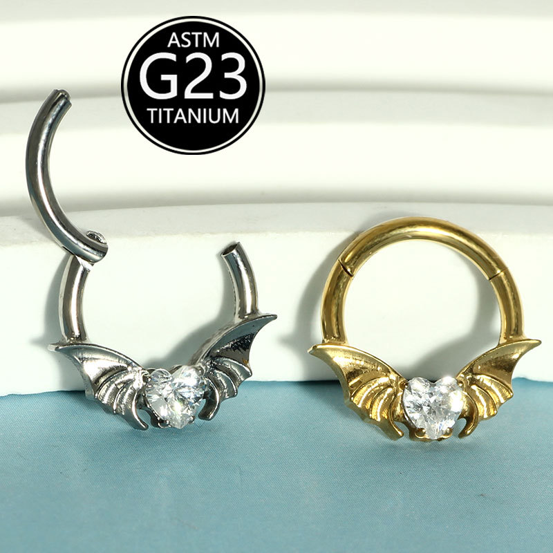 Pointed titanium steel lip stud product view