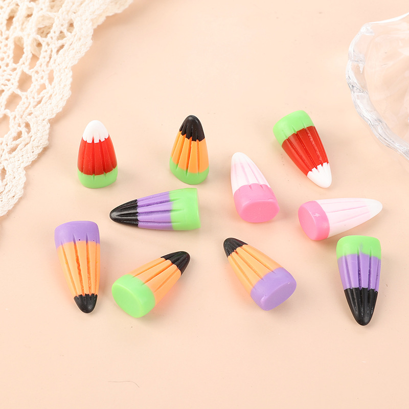 Venta caliente transfronteriza tridimensional Halloween maíz Candy pendientes collar llavero