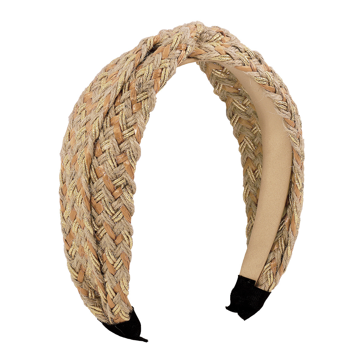 Ethnic Style Color Block Straw Knitting Knot Hair Band display picture 15