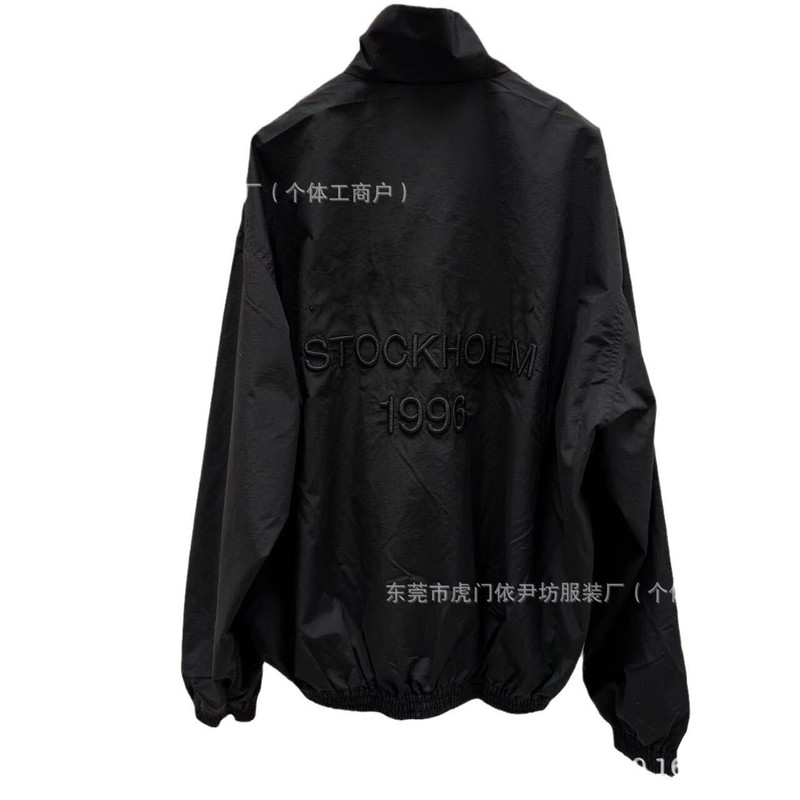 2025 春夏新作ハイバージョンバック刺繍薄手ジャケットジャケット男性と女性の同じスタイルのジッパージャケット|undefined