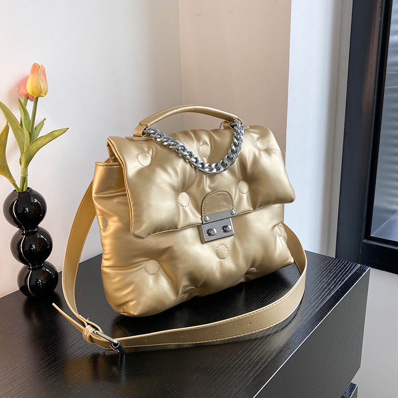 Autumn New Space Cotton Suit Bag Women's Internet Red Bubble Bag High End High Capacity Handheld One Shoulder Crossbody Bag_viptrois.com