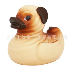���R�d������Pug Dog Rubber Duck Bath Toy���͹���Ƥ����ԡ���