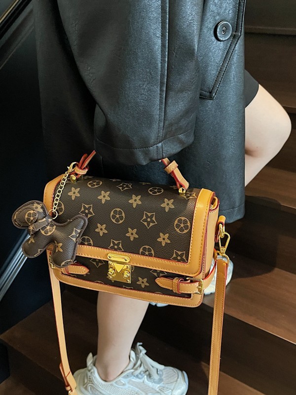 现货小众设计高级感老花单肩斜挎小方包女2025新款通勤休闲手提包|undefined
