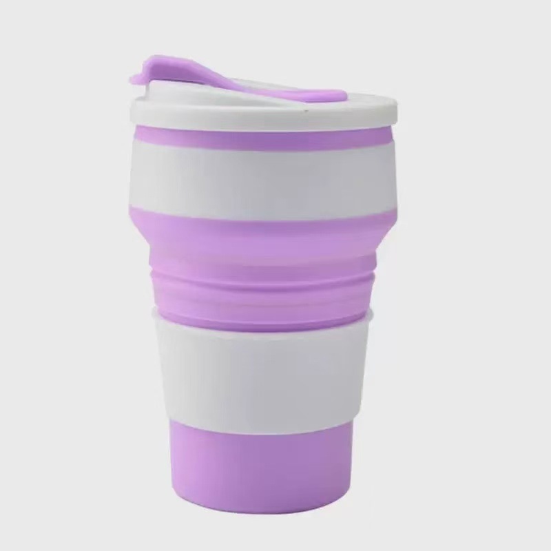 Taza de agua de silicona nórdica, taza plegable portátil al aire libre, taza de oficina, taza de café de alto valor facial