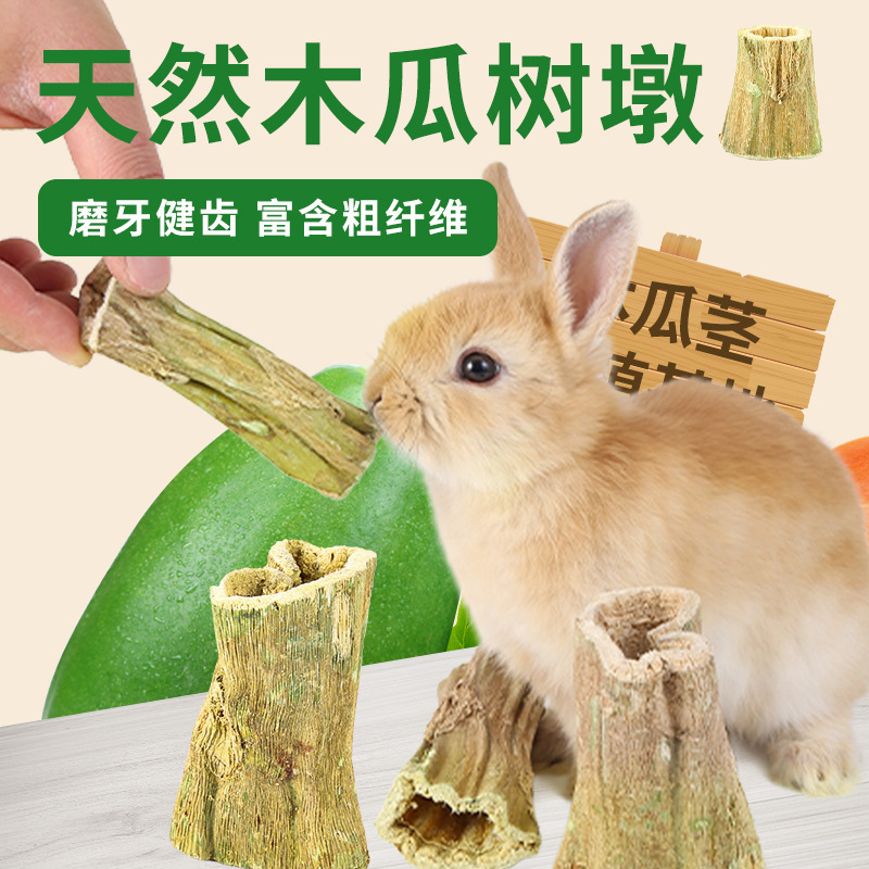 Teething Papaya Pier Rabbit Chinchilla Guinea Pig Molar Stick Snack Drying Papaya Tree Pier Tree Stem Papaya Silk Toy